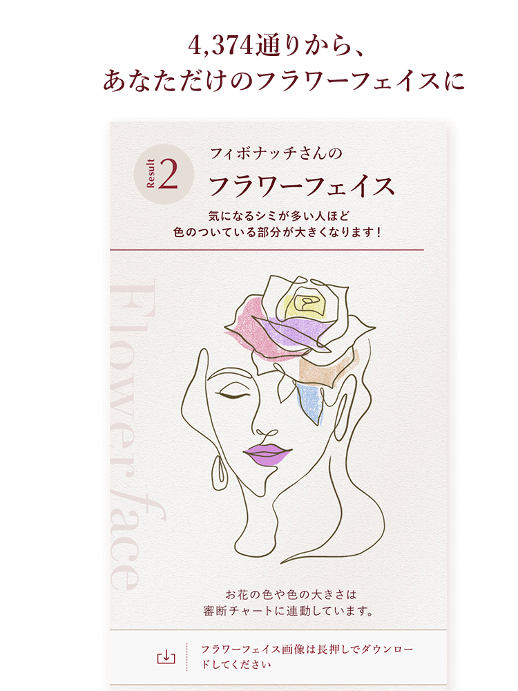 4374通りから、あなただけのフラワーフェイスに