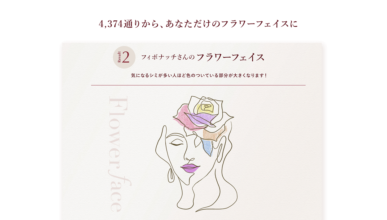 4374通りから、あなただけのフラワーフェイスに